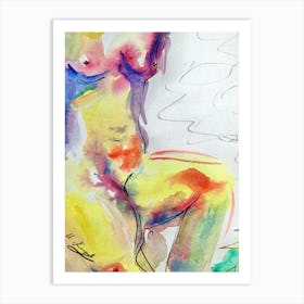 Woman Body Colourful Abstract Art Print