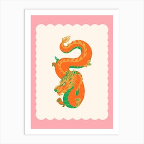 Year Of The Dragon Pink Art Print