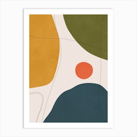 Abstract minimalist strokes 2 Art Print