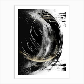 Abstract Black And White Painting 21 Art Print