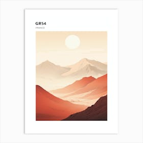 Gr54 France Hiking Trail Landscape Poster Art Print