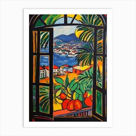Window View Of Rio De Janeiro In The Style Of Fauvist 3 Art Print