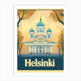 Aihrgdesign A Vintage Travel Poster Of Helsinki 2 Art Print