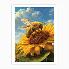 Cuckoo Bee Storybook Illustration 7 Art Print