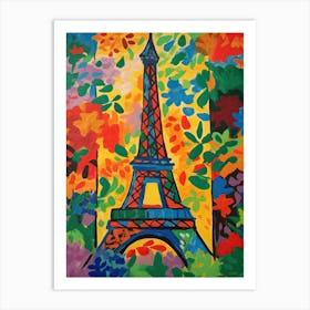 Eiffel Tower Paris France Henri Matisse Style 3 Art Print
