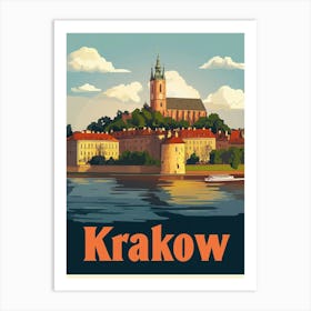 Aihrgdesign A Vintage Travel Poster Of Krakow 1 Art Print