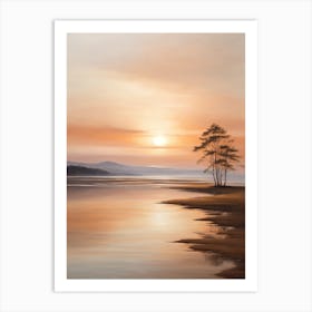 Sunset On The Beach Art Print Art Print