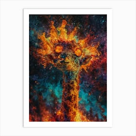 Fire Giraffe Art Print