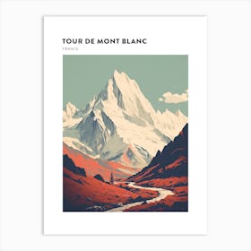 Tour De Mont Blanc France 7 Hiking Trail Landscape Poster Art Print