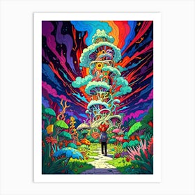 Psychedelic Tower Art Print