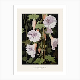 Flower Illustration Canterbury Bells 1 Poster Art Print