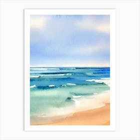 South Curl Curl Beach 2, Australia Watercolour Art Print