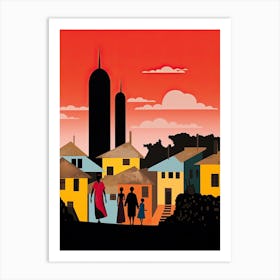 Zanzibar, Tanzania, Bold Outlines 3 Art Print