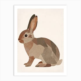 Holland Lop Rabbit Nursery Illustration 1 Art Print