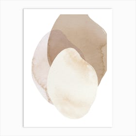 Beige Watercolor Painting Art Print