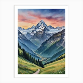 Swiss Alps 1 Art Print