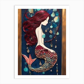 Mermaid Teardrops Art Print