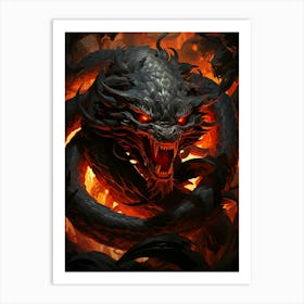 Dragons Of Dota 2 Art Print