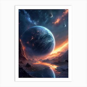 Planet Space Wallpapers Art Print