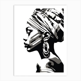 African Woman In A Turban 2 Art Print