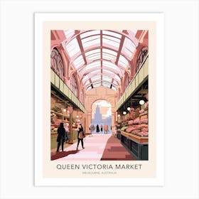 Queen Victoria Market Melbourne Australia Travel Poster Art Print