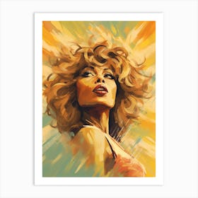 Tina Turner Retro Poster 8 Art Print
