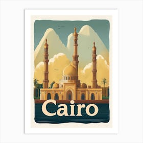 Aihrgdesign A Mid Century Modern Travel Poster For Cairo Show 911ac76e 8c32 4139 Ad1f 2be1c6ef094e 2 Art Print