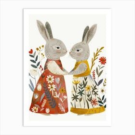 Two Rabbits Art Print