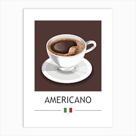 Americano Coffee Art Print