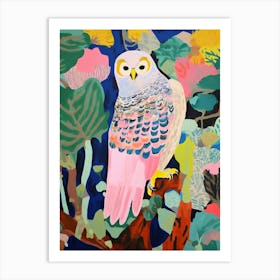 Maximalist Animal Painting Owl 4 Art Print