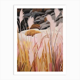 Fountain Grass 4 Flower Painting Art Print