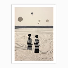 Two Women In The Water Art Print