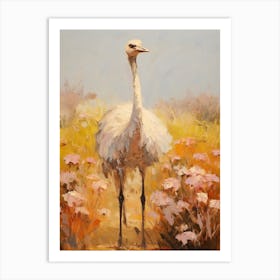 Bird Painting Ostrich 2 Art Print