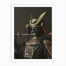 Darth Vader As A Vintagepunk Samurai 20 Art Print