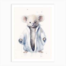 Baby Koala As A Jedi Watercolour 4 Art Print
