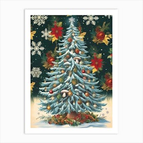 William Morris Christmas Tree 29 Art Print