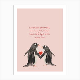 Penguin Love Art Print