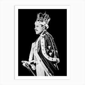 Freddie Mercury Queen Line Illustration my style v3 Art Print