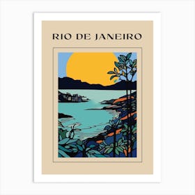 Minimal Design Style Of Rio De Janeiro, Brazil 5 Poster Art Print