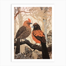 Art Nouveau Birds Poster Grouse 1 Art Print
