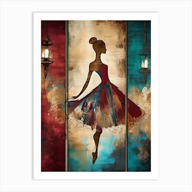 Ballerina Mural Art Print