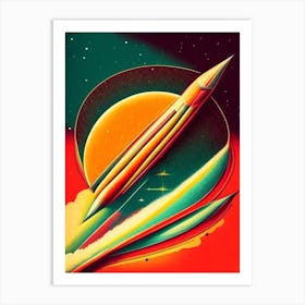 Universe 1 Vintage Sketch Space Art Print