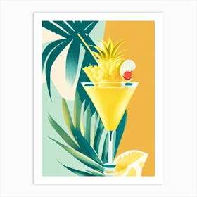 Piña Colada Pop Matisse Cocktail Poster Art Print