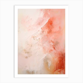 Pink And Orange, Abstract Raw Painting 3 Art Print