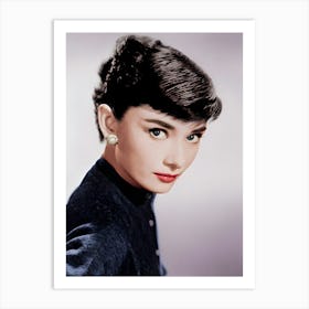 Portrait Of Actress Audrey Hepburn Art Print