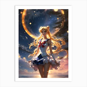 Sailor Moon in Moonlight - Poster Art Print