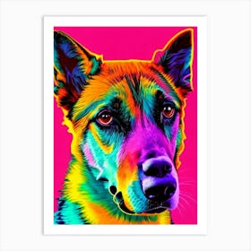 German Shepherd Andy Warhol Style Dog Art Print