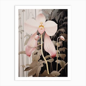 Flower Illustration Monkey Orchid 3 Art Print