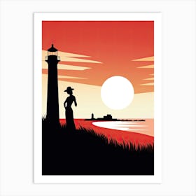 Cape Cod Massachusetts, Usa, Bold Outlines 4 Art Print