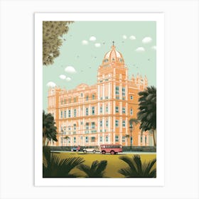 Kolkata India Travel Illustration 4 Art Print